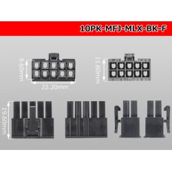 Photo3: ●[Molex] Mini-Fit Jr series 10 pole [two lines] female connector [black] (no terminal)/10P-MFJ-MLX-BK-F-tr 