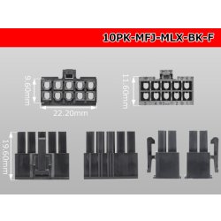 Photo3: ●[Molex] Mini-Fit Jr series 10 pole [two lines] female connector [black] (no terminal)/10P-MFJ-MLX-BK-F-tr 