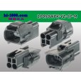Photo3: ●[yazaki]  090II waterproofing series 2 pole M connector  (no terminals)/2P090WP-YZ-CP-M-tr (3)