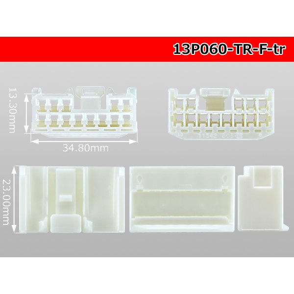 Photo3: ●[To-kai-Rika]090 type 13 pole F connector (no terminal) /13P090-TS-F-tr