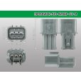 Photo3: ●[furukawa] (former Mitsubishi) NMWP series 3 pole waterproofing M connector [one line of side] strong gray (no terminals)/3P090WP-SJD-NMWP-GY-M-tr (3)