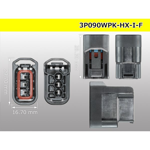 Photo3: ●[sumitomo] 090 type HX series 3 pole F connector (no terminal nothing) /3P090WP-HX-I-F-tr