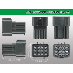 Photo3: ●[furukawa] RFW series 12 pole M connector [black] (no terminals) /12P090WP-FERFW-BK-M-tr