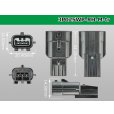 Photo3: ●[yazaki]025 type RH waterproofing series 3 pole M connector (no terminals) /3P025WP-RH-M-tr (3)