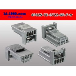 Photo2: ●[TE]025 type series 4 pole F connector [gray] (no terminals)/4P025-TE-6722-GR-F-tr