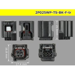 Photo3: ●[sumitomo]025 type TS waterproofing series 2 pole F connector  [black] (no terminals)/2P025WP-TS-BK-F-tr