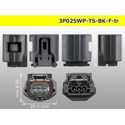 Photo3: ●[sumitomo]025 type TS waterproofing series 3 pole F connector  [black] (no terminals)/3P025WP-TS-BK-F-tr
