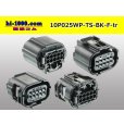 Photo2: ●[sumitomo]025 type TS waterproofing series 10 pole F connector [black] (no terminals) /10P025WP-TS-BK-F-tr (2)