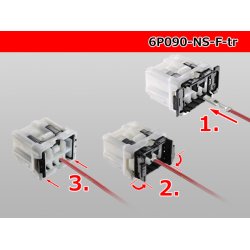 Photo4: ●[sumitomo] 090 type 91 series NS type 6 pole F connector (no terminals) /6P090-NS-F-tr  	 r