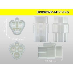 Photo3: ●[sumitomo] 090 type MT waterproofing series 3 pole F connector（triangle type）[white]（no terminals）/3P090WP-MT-T-F-tr