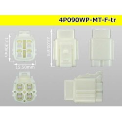 Photo3: ●[sumitomo] 090 type MT waterproofing series 4 pole F connector [white]（no terminals）/4P090WP-MT-F-tr