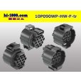 Photo2: ●[sumitomo] 090 type HW waterproofing series 10 pole  F connector [gray]（no terminals）/10P090WP-HW-F-tr (2)
