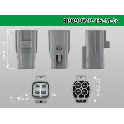 Photo3: ●[sumitomo] 090 type TS waterproofing series 4 pole M connector（no terminals）/4P090WP-TS-M-tr