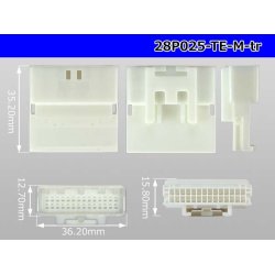 Photo3: ●[TE]025 type series 28 pole M connector [white] (no terminals) /28P025-TE-M-tr