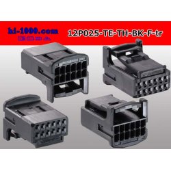 Photo2: ●[TE] 025 type series 12 pole F connector[black] (no terminals)/12P025-TE-TH-BK-F-tr