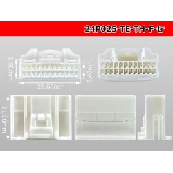 Photo3: ●[TE] 025 type series 24 pole F connector[white] (no terminals)/24P025-TE-TH-F-tr