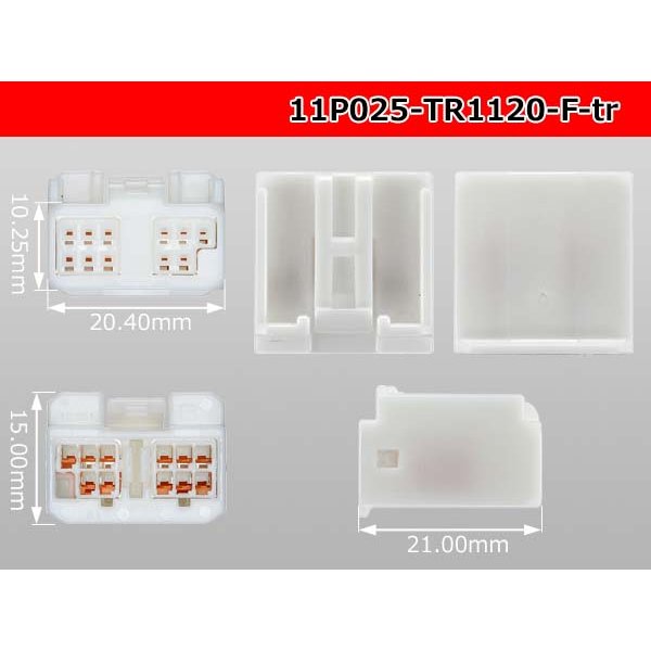 Photo3: ●[Tokai-Rika]025 type 11 pole F connector  (no terminals) /11P025-TR1120-F-tr