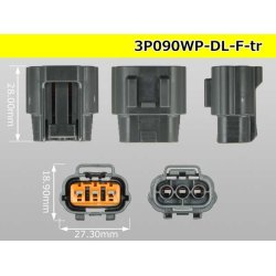 Photo3: ●[sumitomo] 090 type DL waterproofing series 3 pole F connector (no terminals) /3P090WP-DL-F-tr