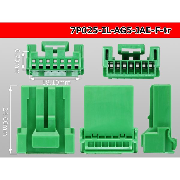 Photo3: ●[JAE] 025 type IL-AG5 series 7 pole F connector (no terminals)