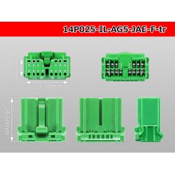 Photo3: ●[JAE]025 type IL-AG5 series 14 pole F connector (no terminals) /14P025-IL-AG5-JAE-F-tr