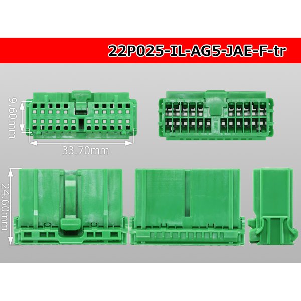 Photo3: ●[JAE] 025 type IL-AG5 series 22 pole F connector (no terminals)