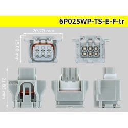 Photo3: ●[sumitomo] 025 type TS waterproofing series 6 pole [E type] F connector (no terminals) /6P025WP-TS-E-F-tr