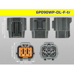 Photo3: ●[sumitomo] 090 type DL waterproofing series 6 pole F connector (no terminals) /6P090WP-DL-F-tr