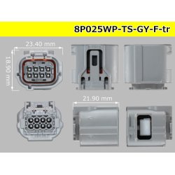 Photo3: ●[sumitomo]025 type TS waterproofing series 8 pole F connector [gray] (no terminals) /8P025WP-TS-GY-F-tr