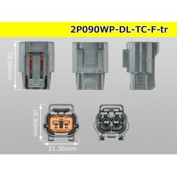 Photo3: ●[sumitomo] 090 type DL waterproofing series 2 pole F connector (no terminals) /2P090WP-DL-TC-F-tr