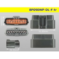 Photo3: ●[sumitomo] 090 type DL waterproofing series 8 pole "side one line" F connector (no terminals) /8P090WP-DL-F-tr