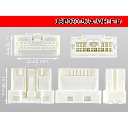Photo3: ●[yazaki]030 type 91 series A type 16 pole F connector white (no terminals) /16P030-91A-WH-F-tr