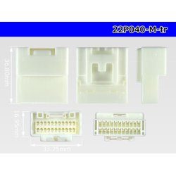 Photo3: ●[yazaki]040III type 22 pole M connector (no terminals) /22P040-M-tr