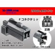 Photo1: ●[TE]040 model 2 pole multi-lock F connector [black] (no terminals) /2P040-AMP-F-tr (1)