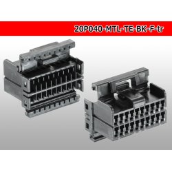 Photo4: ●[TE]040 type 20 pole multi-lock F connector [black] (no terminals) /20P040-MTL-TE-BK-F-tr