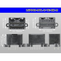 Photo3: ●[TE]040 type 16 pole multi-lock M connector [black] (Straight pin header type) /16P040-MTL-U-TE-BK-M