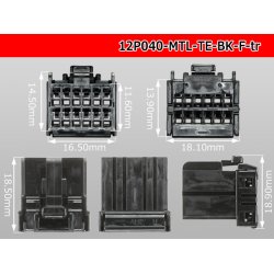 Photo3: ●[TE]040 type 12 pole multi-lock F connector [black] (no terminals) /12P040-MTL-TE-BK-F-tr