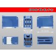 Photo3: ●[Tokai-rika]040 type 6 pole F connector [blue] (no terminals) /6P040-TR-BL-F-tr (3)
