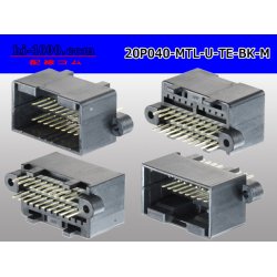 Photo2: ●[TE]040 type 20 pole multi-lock M connector [black] (Straight pin header type)  /20P040-MTL-U-TE-BK-M