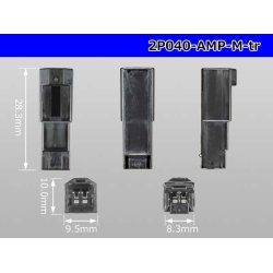 Photo3: ●[TE]040 model 2 pole multi-lock M connector [black] (no terminals) /2P040-AMP-M-tr