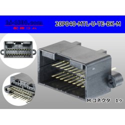 Photo1: ●[TE]040 type 20 pole multi-lock M connector [black] (Straight pin header type)  /20P040-MTL-U-TE-BK-M