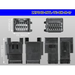 Photo3: ●[TE]040 type 12 pole multi-lock M connector [black] (no terminals) /12P040-MTL-TE-BK-M-tr