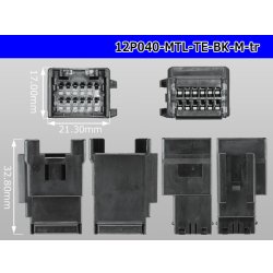 Photo3: ●[TE]040 type 12 pole multi-lock M connector [black] (no terminals) /12P040-MTL-TE-BK-M-tr