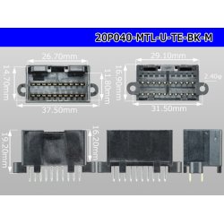 Photo3: ●[TE]040 type 20 pole multi-lock M connector [black] (Straight pin header type)  /20P040-MTL-U-TE-BK-M