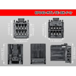 Photo3: ●[TE]040 type 8 pole multi-lock F connector [black] (no terminals) /8P040-MTL-TE-BK-F-tr