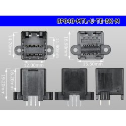 Photo3: ●[TE]040 type 8 pole multi-lock M connector [black] (Straight pin header type) /8P040-MTL-U-TE-BK-M