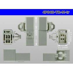 Photo3: ●[Tokai-rika]040 type 4 pole M connector with the bracket [white] (no terminals) /4P040-TR-M-tr