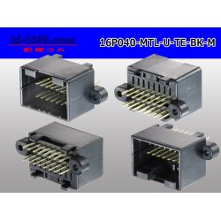 Photo2: ●[TE]040 type 16 pole multi-lock M connector [black] (Straight pin header type) /16P040-MTL-U-TE-BK-M