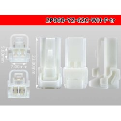 Photo3: ●[yazaki] 060 type 62 series C type 2 pole female connector white (no terminals) 2P060-YZ-62C-WH-F-tr