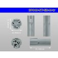 Photo3: ●[nippon tanshi]040 type N38 series 3 pole M connector [gray] (no terminals) /3P040-NT-GR-M-tr  (3)