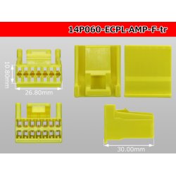 Photo3: ●[Tyco] 060 type ECPL series 14 pole F connector [yellow]  (no terminals) /14P060-ECPL-AMP-F-tr